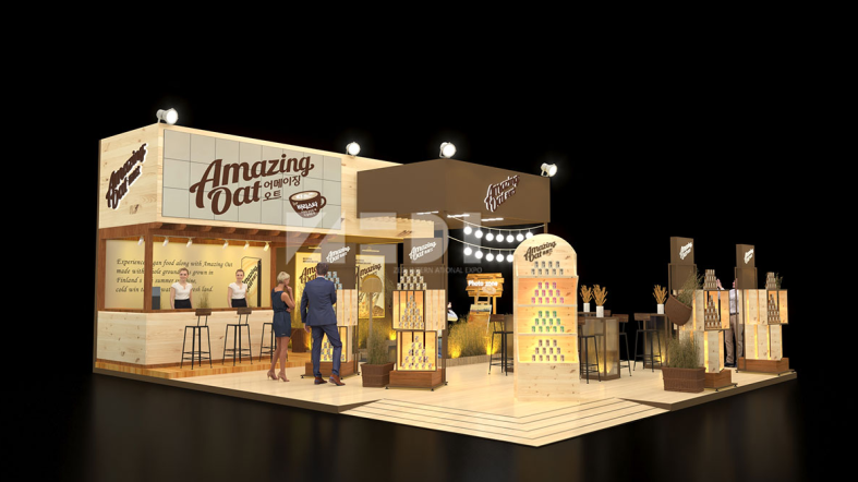 餐飲展會設計效果圖 餐飲展會設計效果圖