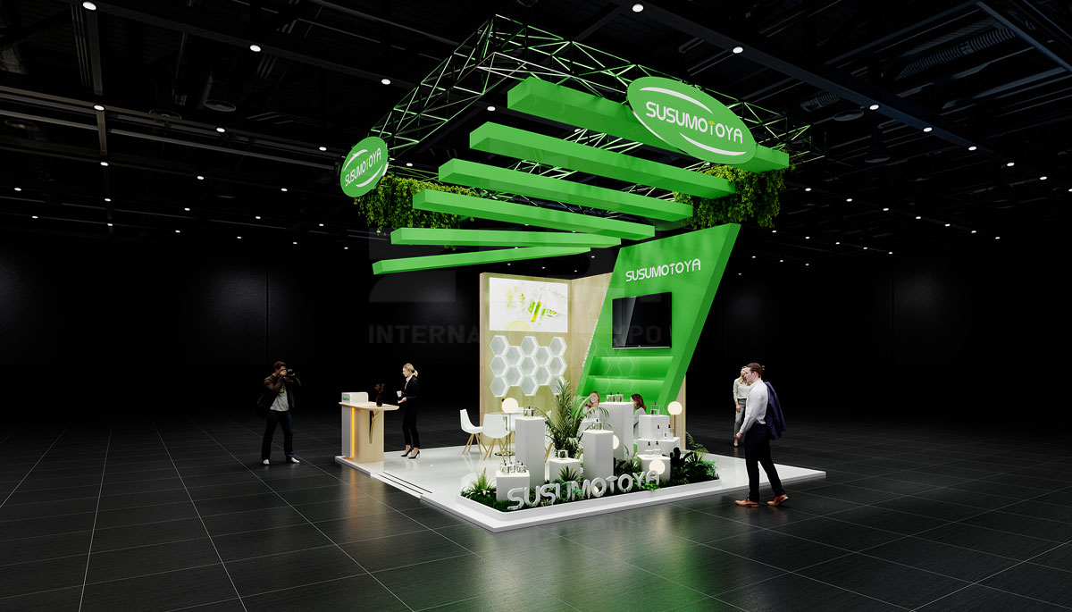 36㎡展臺設計效果圖